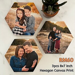 Hexagon Prints 8x7inch (20x18cm)