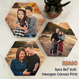 Hexagon Prints 8x7inch (20x18cm)