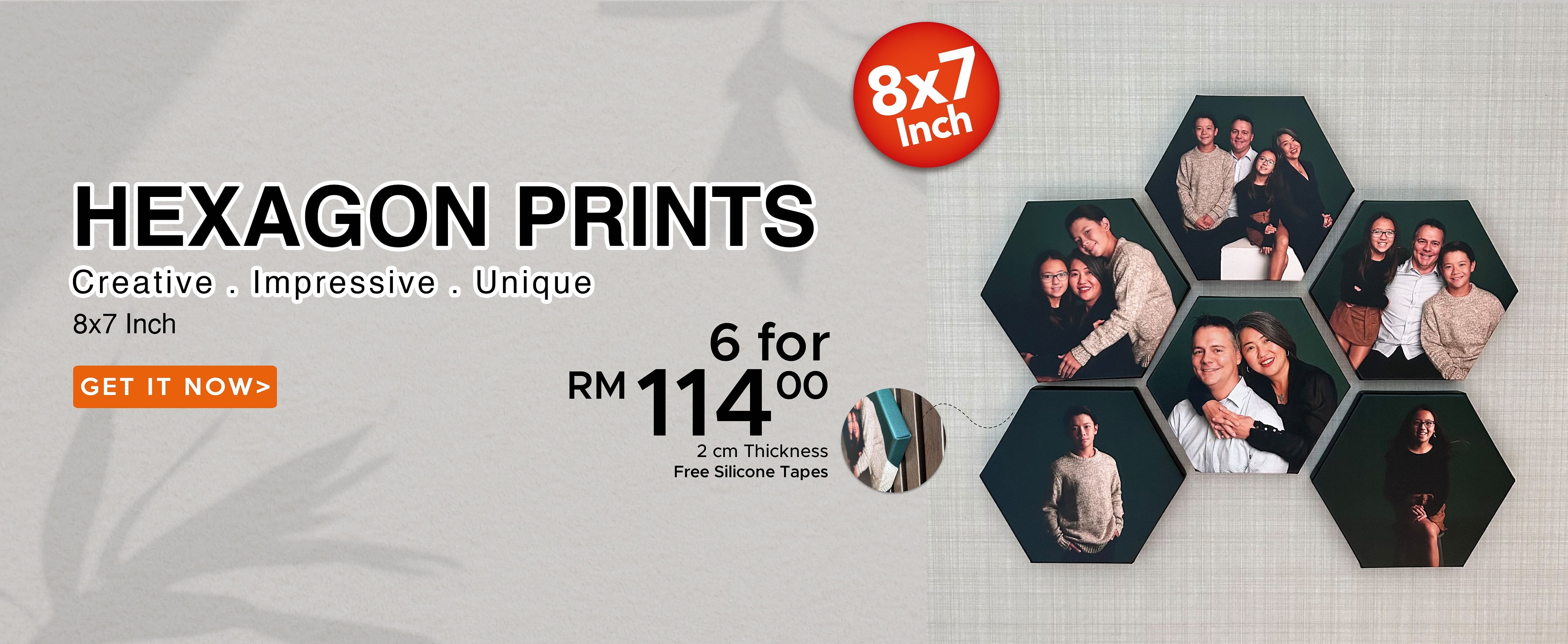 hexagon canvas print