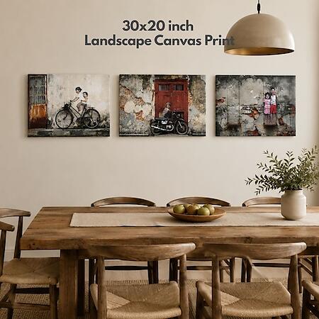 3 Pieces 30x20inch (76x50cm) Landscape Canvas Print