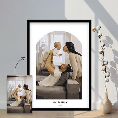 Custom Illustration Portrait on Framed Print